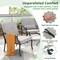 4-Piece Outdoor Furniture Set with Cushioned Seats and Waist Pillows